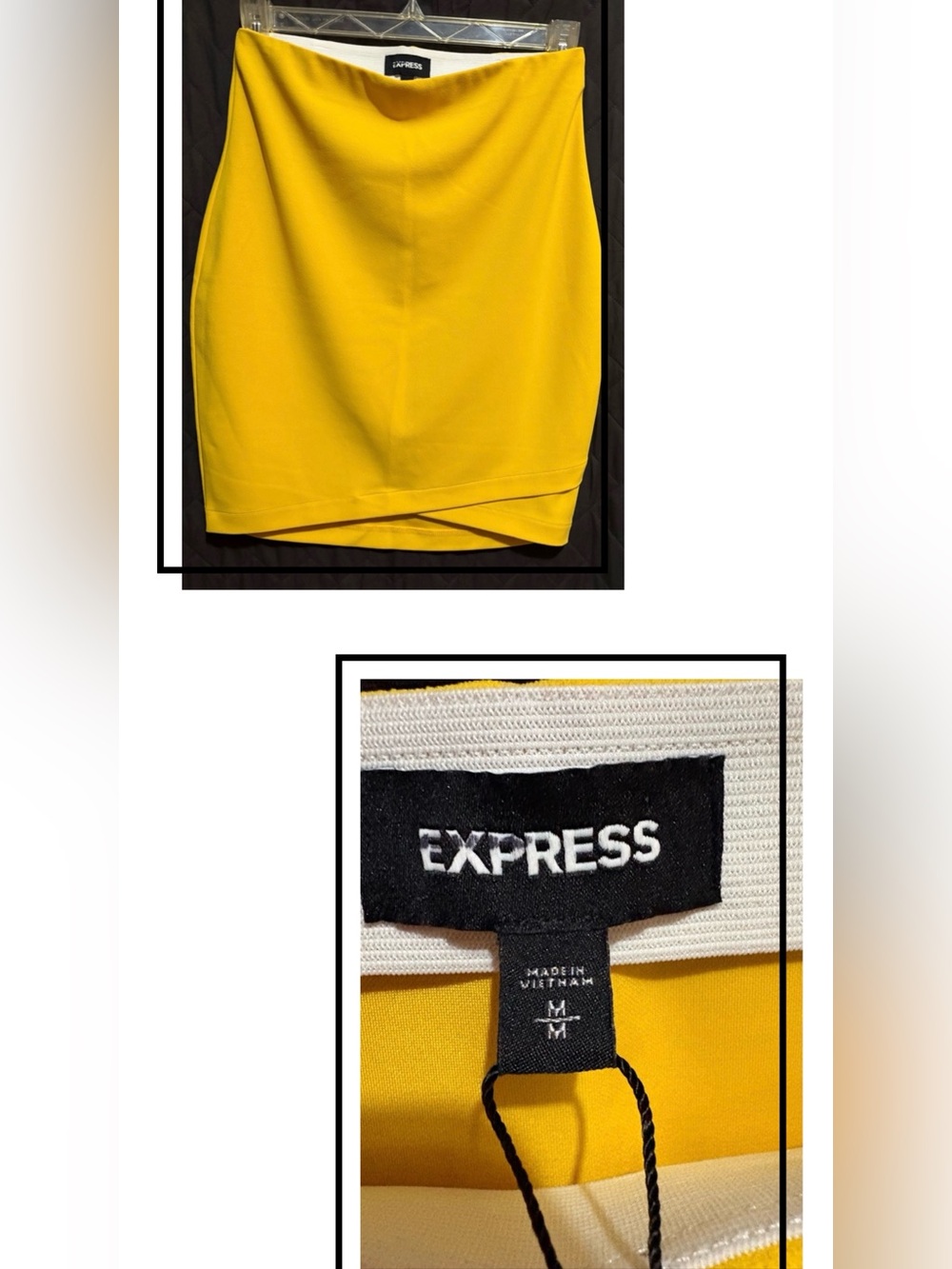 Express Bright Yellow Mini Pencil Skirt ↔️15↕️22 #2032